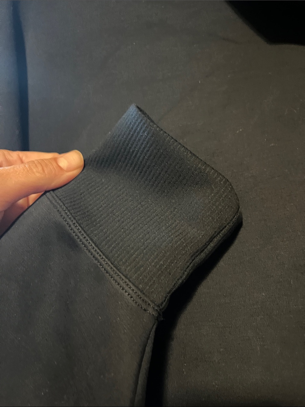all in motion Black Ribbed-Neck Pullover Hoodie - Picture 7 of 12